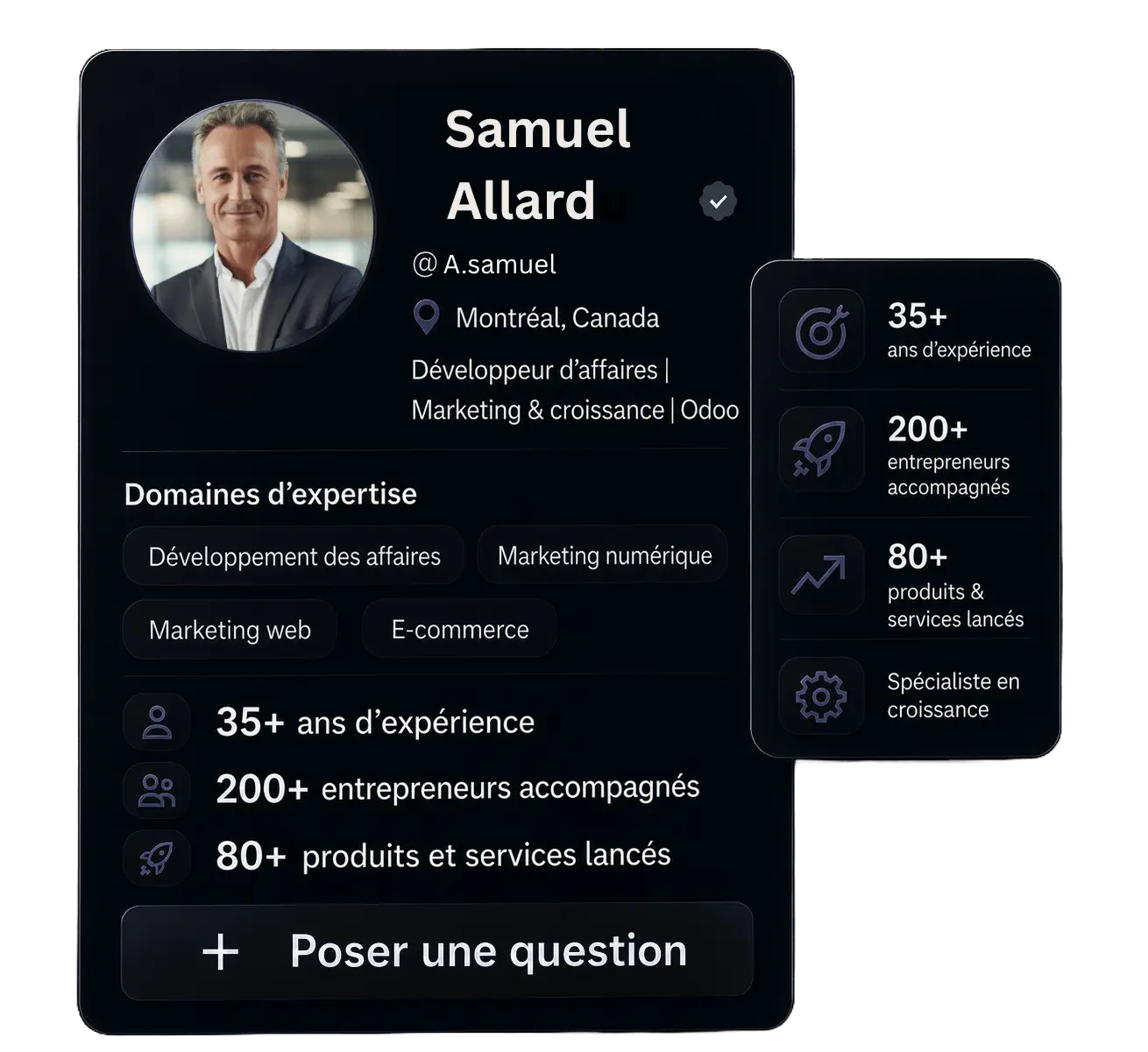 Aperçu d'un profil expert complet sur Askpert